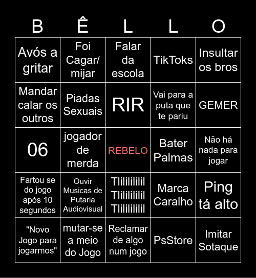 Bêlo Bingo Card