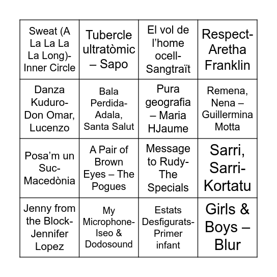 Bullingo - Mercat de les Herbes 2024 Bingo Card