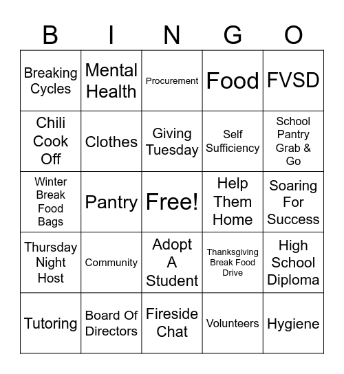 Robynes Nest BINGO Card