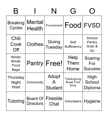 Robynes Nest BINGO Card