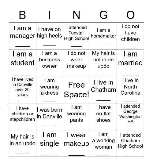 Women's Empowerment Brunch  Bingo Card
