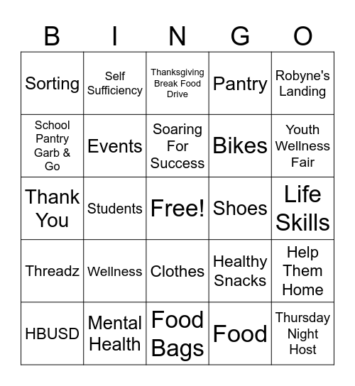 Robynes Nest BINGO Card