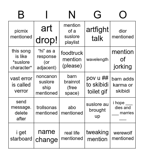 derivacord bingo Card