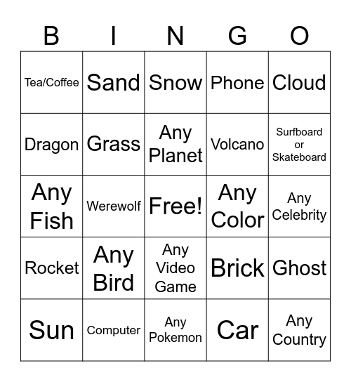 Infinite Craft Bingo Card