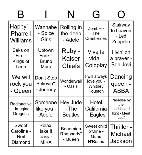 Klassiekers! Bingo Card