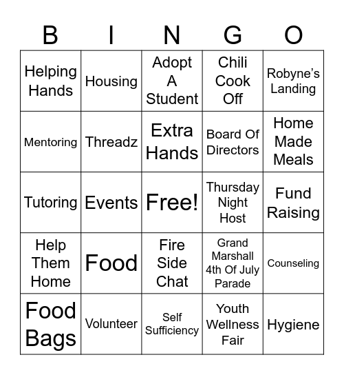 Robynes Nest BINGO Card