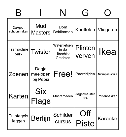 Jasper versus Claire Bingo Card