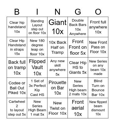 Skills Bingo Optional Bingo Card