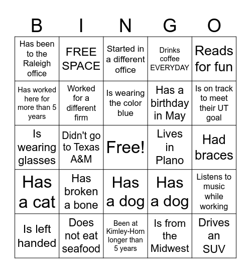 Bingo de Mayo Bingo Card