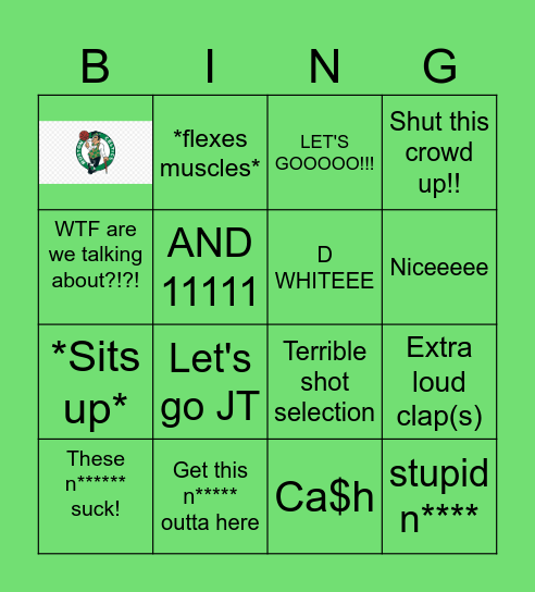 Celtics vs Heat Game 5 Bingo Card
