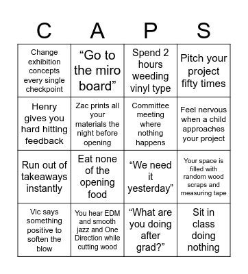 CAPSTONE 2024 Bingo Card