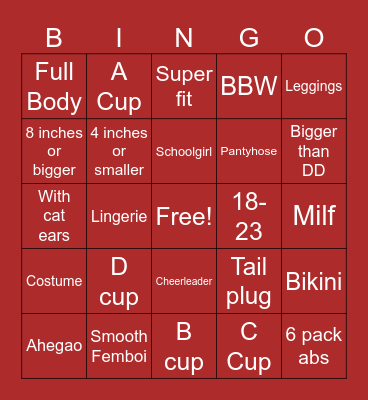 Sexy People Of Whisper Bingo Card