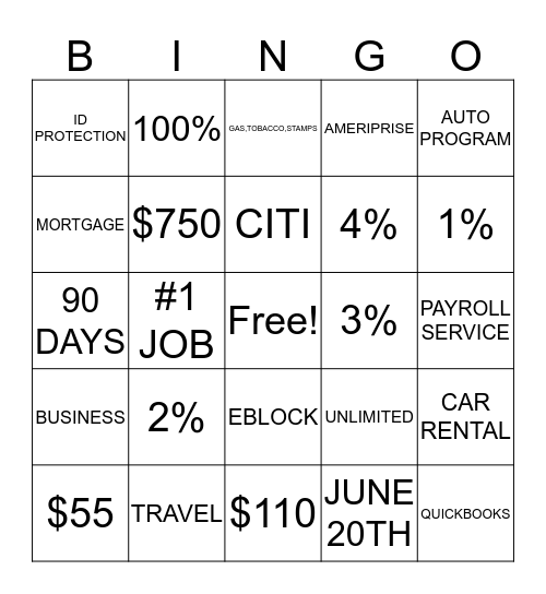 COSTCO BINGO! Bingo Card