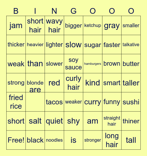 Bingo Party! Bingo Card