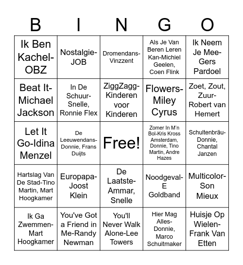 Lepelstraatse Boys Bingo Card