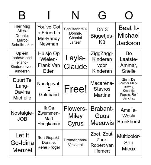 Lepelstraatse Boys Bingo Card