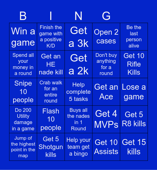 Mid Bongo CS2 Card Bingo Card