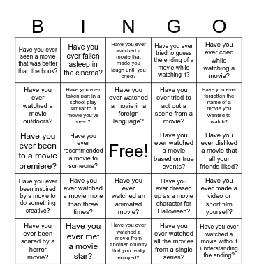 HAVE YOU EVER (BINGO) Bingo Card