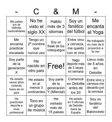 Bingo Card