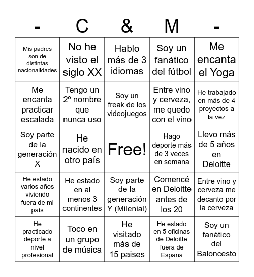 Bingo Card