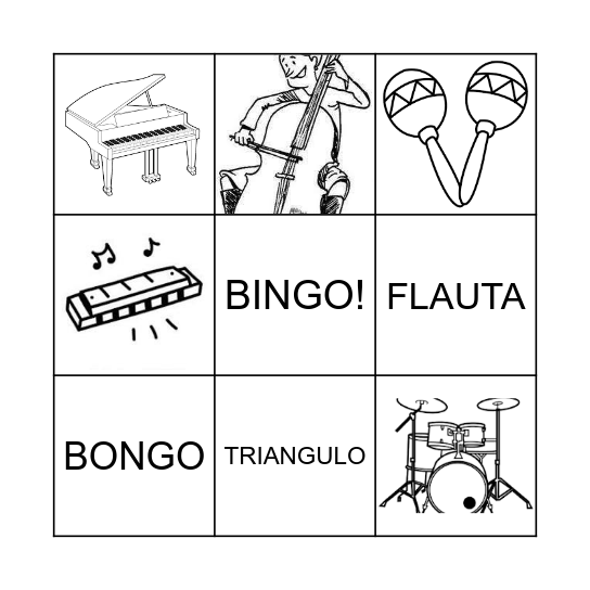 BINGO MUSICAL Bingo Card