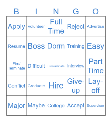 Business Terms Bingo Card