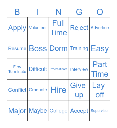 Business Terms Bingo Card
