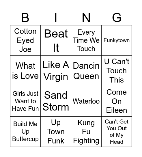 Game 2 Bingo Card