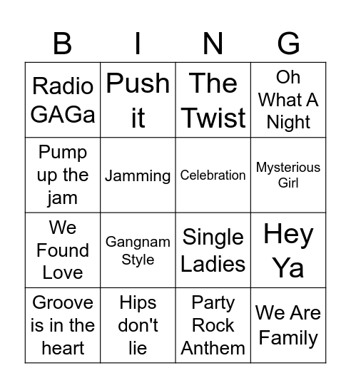 Game 4 Bingo Card