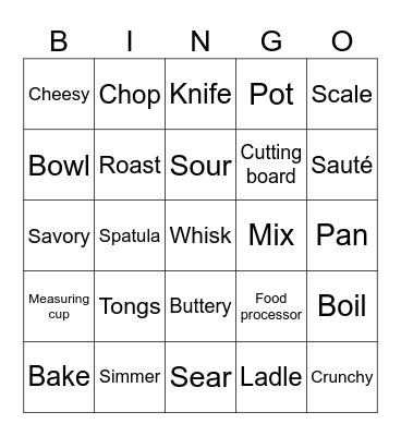 Emma’s Torch Bingo Card