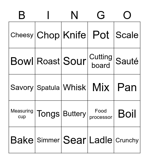 Emma’s Torch Bingo Card