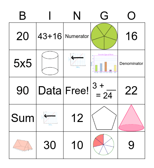 Math Bingo Card