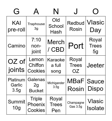 #2 Bingo Card