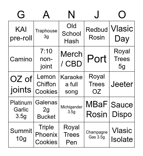 #2 Bingo Card