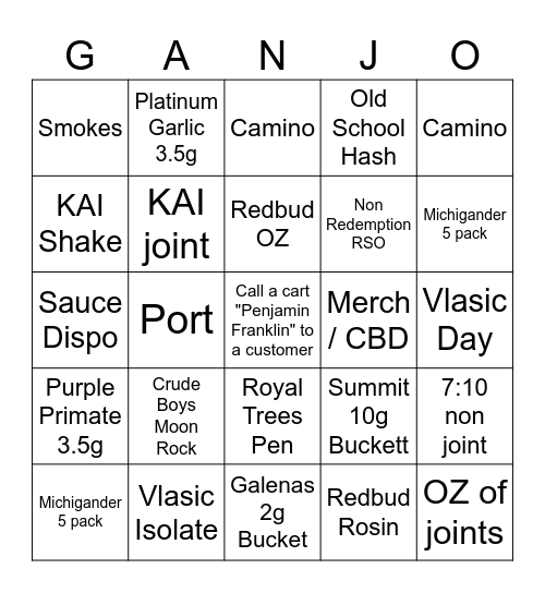 #4 Bingo Card