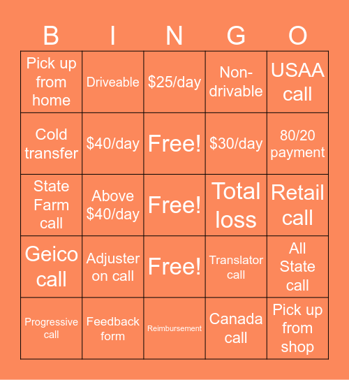 RRD Bingo Card