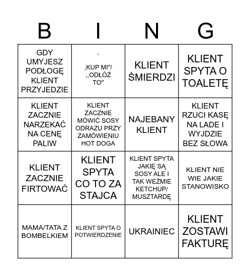 ORLEN BRZEZIE Bingo Card