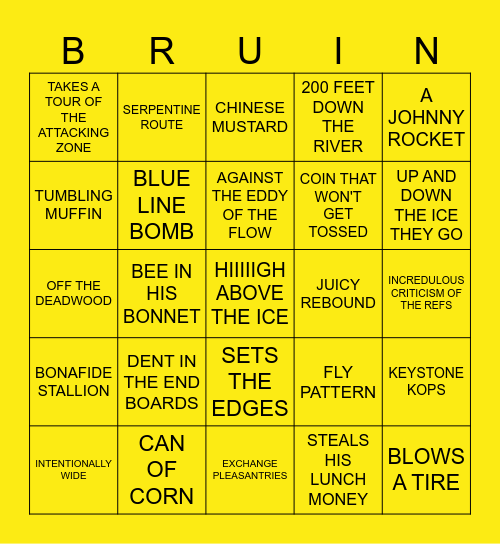 JACK EDWARDS BINGO Card