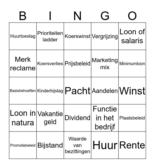 Bingo Card