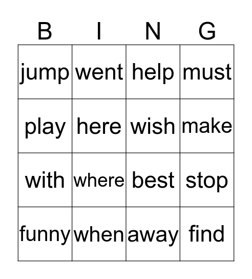 Ronnie Bingo Card