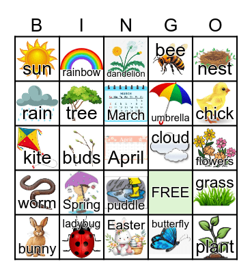 SPRING has Sprung! Bingo Card