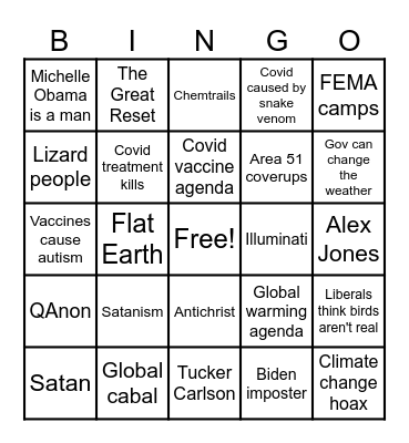 Face Palm Bingo Card