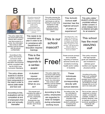 Policy & Procedure Review 2024 Bingo Card