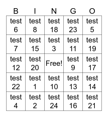 Berkshire Bingo Card