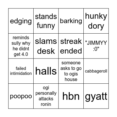 ogi bingo Card
