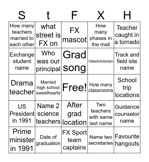 FX BINGO Card