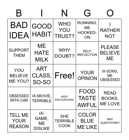 UNIT 8 SIGN VOCABULARY - ASL GRAMMAR Bingo Card