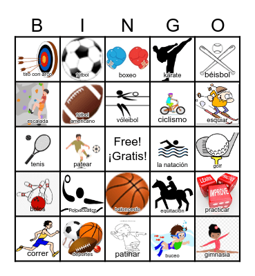 Los Deportes Bingo Card