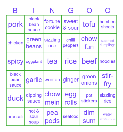 Russell Street Bingo Card