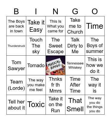 T is for turkey Bingo Card